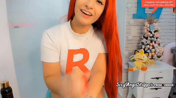 Sizzling POV Virtual Sex Experience With Jessie From Pokemon Cosplay Girl Jerking Off For You And Licking Your Boner Until You Load In Her Muzzle