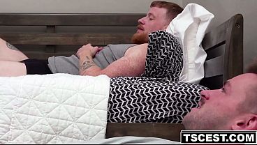 FTM Stevie Trixx Taking Lane Coltens Shaft Inside His Extra Slot As He Continue To Stretch His Orifice For More Ramming