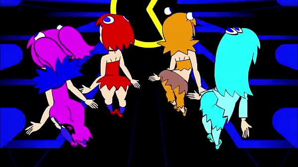 Pacman Ghost Babes Dance (3 Phases) 1080p