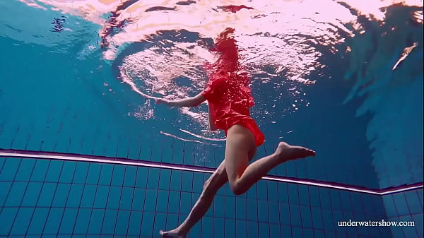 Darling Raven-haired Barely-legal Swimming Unclothed