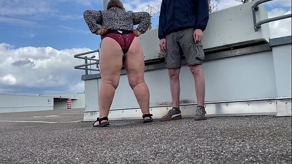 HOTWIFE Splits Her Limbs Wide And Bends Over To Pee In The Parking Lot