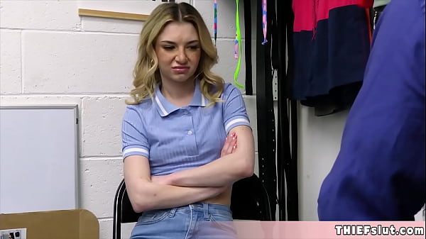 Extra Darling Golden-haired Shoplifter With Funny Freckles Caught And Gets Her Minuscule Honeypot Chastised Authentic Hard