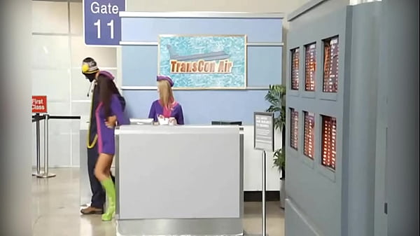 Flight Attendants Sunny Lane & Eva Angelina In A 3some With Eric Swiss