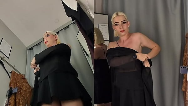 Steamy Outfits And Tantalizing Movements. Chick Tries On Hot Clothes!