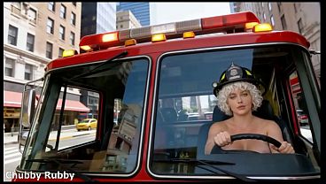 Curvy BBW Firefighter Puts Out A Fire With A Powerful Anal Enema Of Water From Her Massive Backside (By AI)