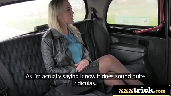 London Cab Driver Gets To Swallow On Smoking Blonde's Huge Fake Rack
