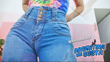 Wide Sides Ideal Limb Gap Pear Shaped Phenomenal Rump On This Flat Belly Nympho! Wearing Tense Jeans!