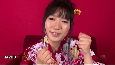 Chiharu's Sensual Kimono Threesome Includes Alluring Oral And Scorching Inside Load Finale