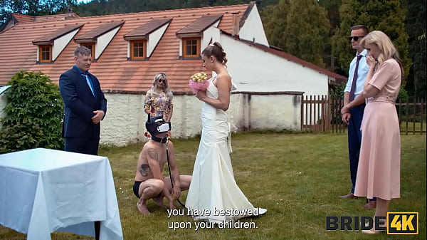 BRIDE4K. Shy Bride With Natural Jugs Is Screwed Roughly In Front Of Everyone In Public