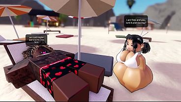 I Met My BBL Friend At Beach And SCREWED Her While Hotwife Was Away (ROBLOX)