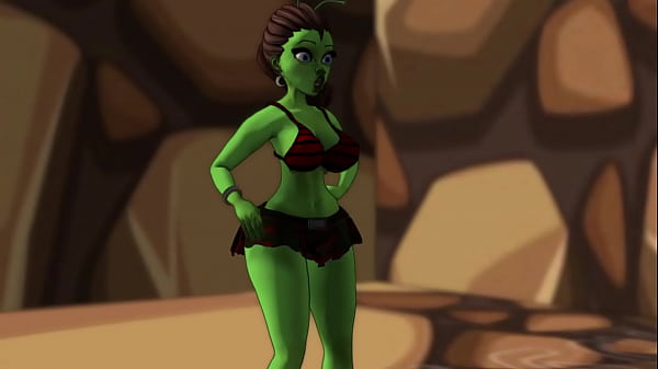 A Seductive Green Skinned Big Rear Alien Steps Through A Portal For Some Bbc Action - AI Powered Voices