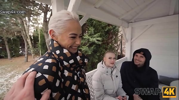 SWAP4K. A Lovely Forest Hike Ended Up As An Intense Trio With 2 Babes And 1 Cuckold