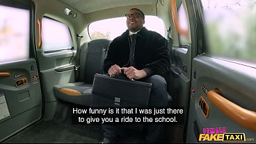 PLATINUM STEPMOM Works Her COLOSSAL NATURAL KNOCKERS To Stuff Her Sons INSTRUCTOR - Female Fake Taxi