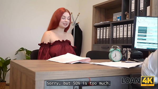 LOAN4K. Seductive Ginger Is Ready To Flaunt Her Giant Breasts And Give Her Pussy For A Loan