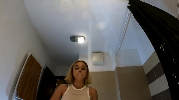 Mega Smoking Little Blonde Cheerleader Wears A Short Miniskirt With A See Through Top To Parade Her Melons And Flaunt Cooch Under Her Short Skirt