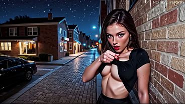 Fucked Newcomer Shemale POV Outdoor At Night - Ai Generated