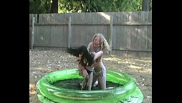 Samara Mae & Tracy Backyard Chicks Mud Wrestling