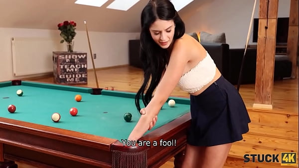 STUCK4K. Beautiful Babe Didnt Expect The Pool Game To End With A Release