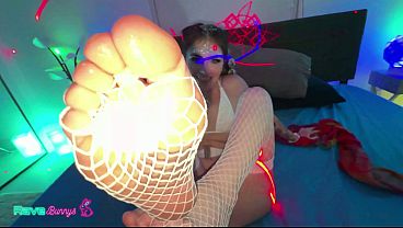 Fishnet-Clad Small Rhea Gets Swept Into A Chaotic Neon Afterparty!