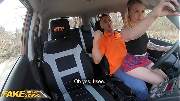 Fake Driving School Decorated Light-haired Chrystal Sinn Likes To Saddle