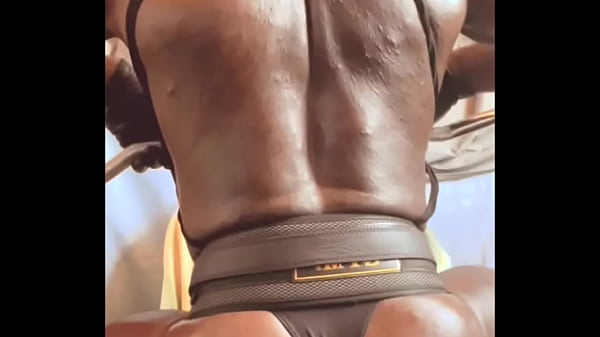Black Bodybuilder Home Back Workout