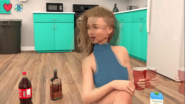Elmwood University #18 - Truth Or Dare Gets Naught. Tiny Boobs Golden-haired College Gal Craves Neck Kisses