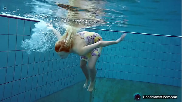 Sexiest Brunette Barely-legal Milana Voda Swimming In Pool