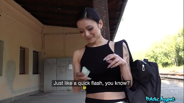 Public Agent - Sexy Asian Japanese Girl Rae Lil Black Has Juicy Pussy Cum-fill In Public Groom Station