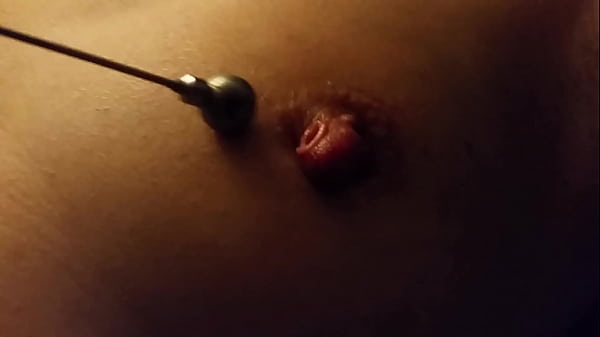 Nippleringlover Hotwife Inserting 16mm Bead In Extreme Stretched Pierced Teat