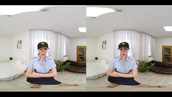 VRConk Big-breasted Police Chick Licking Cock POV VR Porn