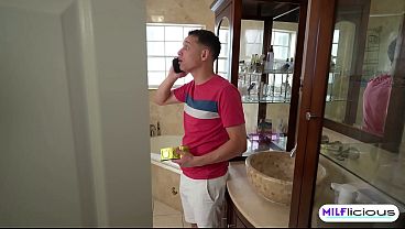 My Blazing Stepmama Let Me EXPLOIT Her W/ Voluptuous Light-haired COUGAR Tiffani Madison And Stepson Johnny Treasure BLOWJOB