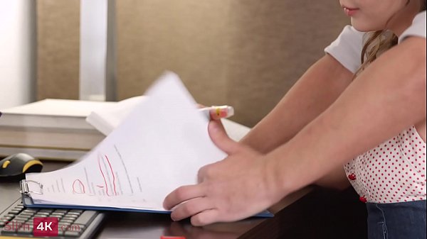 Cute Brown-haired Receptionist Gets Her Booty Ravished By A Wild Manager Of Hers