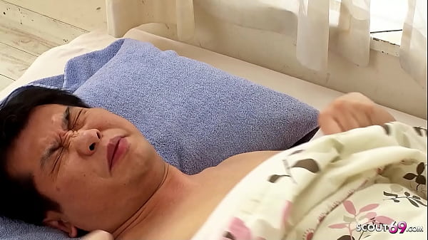 JAV RBNB Nudist Couple Suprise Old Dude And Hotwife Offer Him An Oral