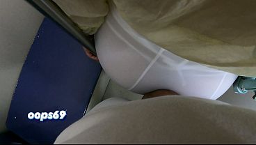 Outsider Needy Cougar Touch My Shaft In Subway - Boner Grinding Handjob In Public School