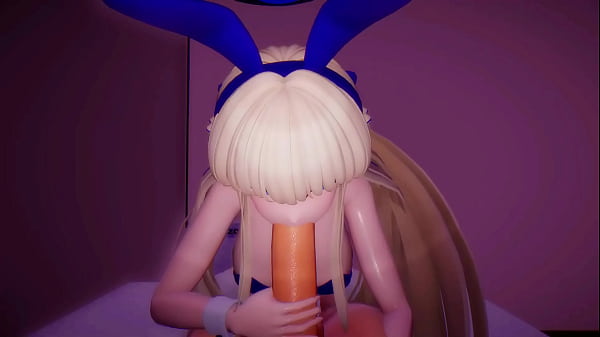 Blue Archive Toki Hentai Bunny Babe Playboy BlowJob And Sex Light-haired Girl MMD 3D Blue Ribbon (CLIP)