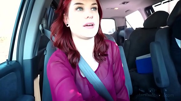 Lovely 18yo Ginger Cutie Jules Slammed In Parking Lot By Big Black Shaft!