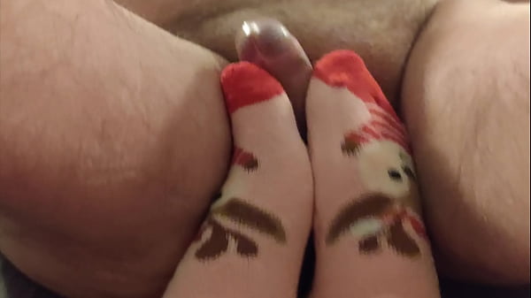 Festive Footplay: Boywonder's Reindeer Sock Job