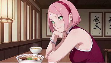 Sakura Tries Backdoor With Naruto! Uncensored Naruto Hentai AI-generated
