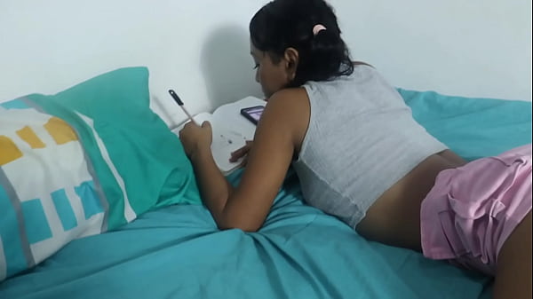 18 Year Old Hottie Has Sexual Lust To Touch Her Vagina And Her Bestie Helps Her With His Sizable Penis