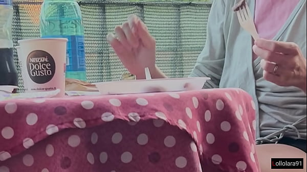Italian Couple Blowjob Under Table After Eating – Profound Cum-fill POV