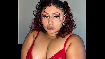 **Buxom Latina In Red Lingerie | Sensual Solo Torment**