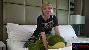 Lusty Alexa Squash Grinds Her Cooch Against Soft Plushy Toy