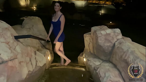 Hot Brunette Aria Khaide Face Slams Rome Major's Thick Shaft Poolside!