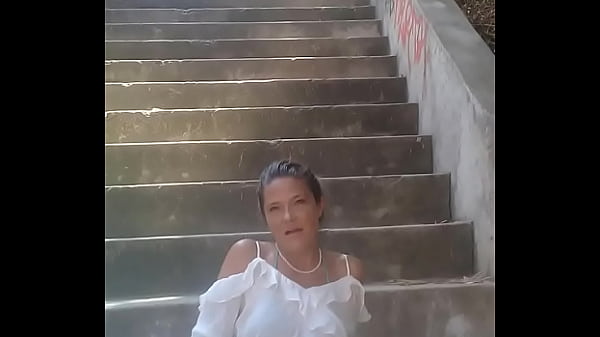 Self-pleasure Outdoor Stairs Sarita Traveling Hippie STEPMOM Homemade