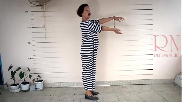 Photographing In Prison. The Detained Woman Is A Prisoner Of The Prison. She Is Made To Unwrap On Camera. Cosplay. Full Video