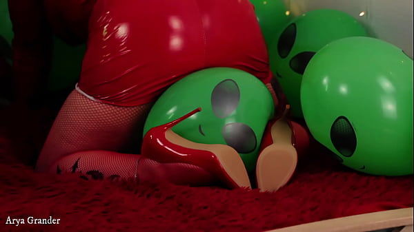 Scorching Raunchy Video With Desperate Mom With Massive Shiny Butt Inflatable Rubber Air Balloons