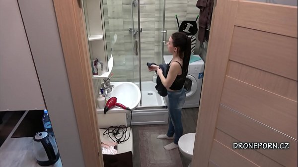 Petty Coed Gal Ally In The Bathroom - Hidden Cam