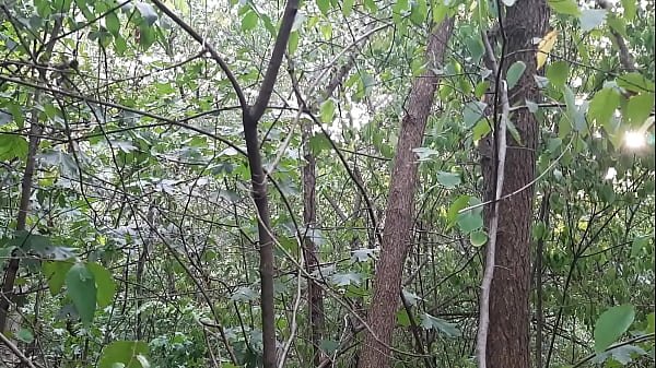 Risky Lesbian Self-pleasure In The Forest