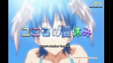 Blue Hair Angle Writhes On Beach Dsmosaic Hentai
