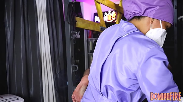 Caregiver DominaFire Butt Sex Streching Patient